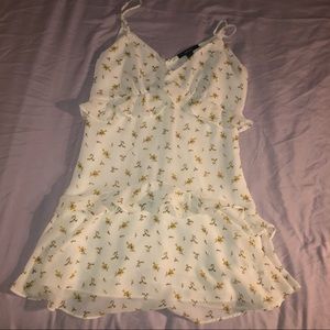 White dress with yellow flowers Forever 21